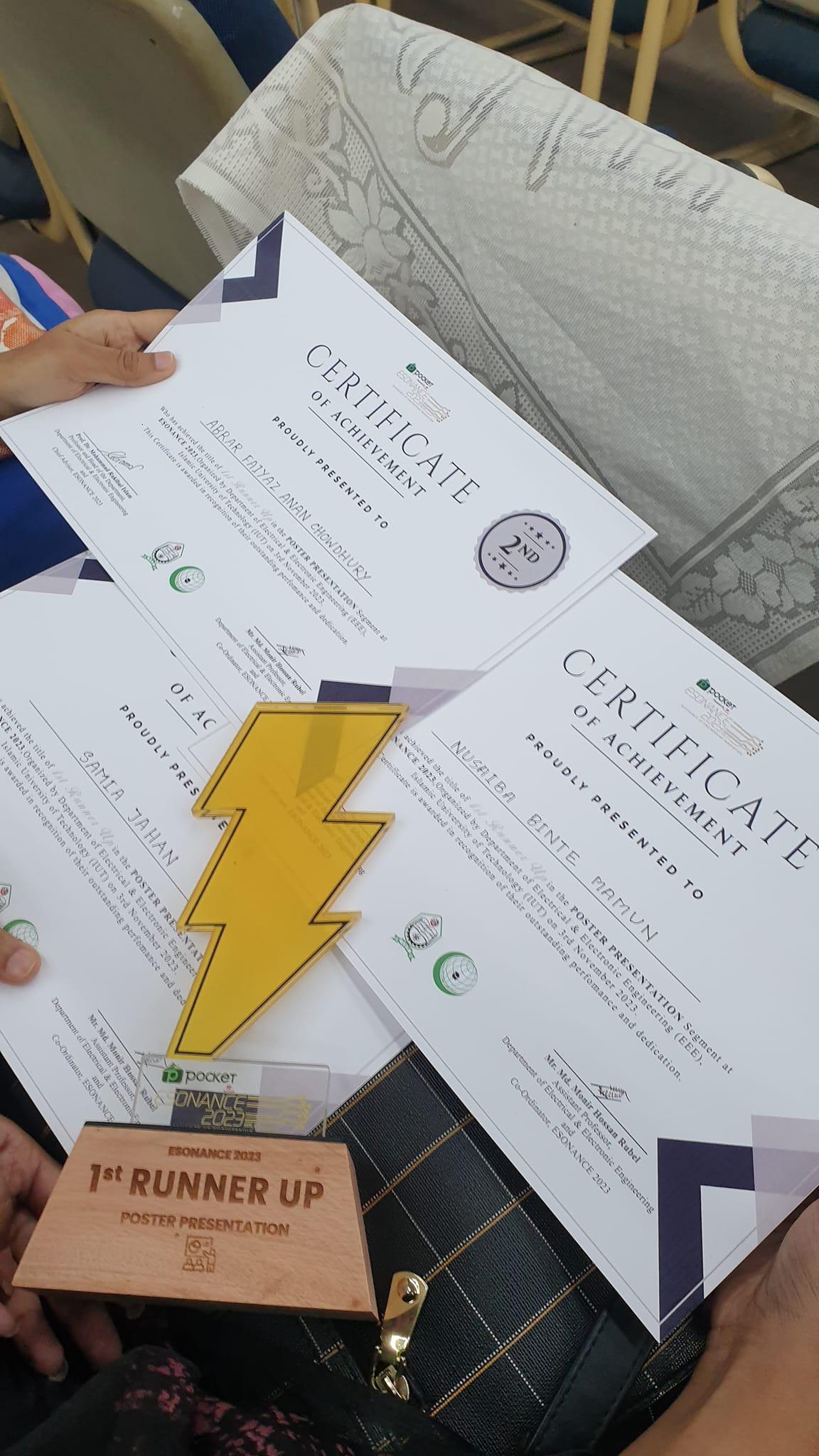 1st Runner-up: Poster Presentation